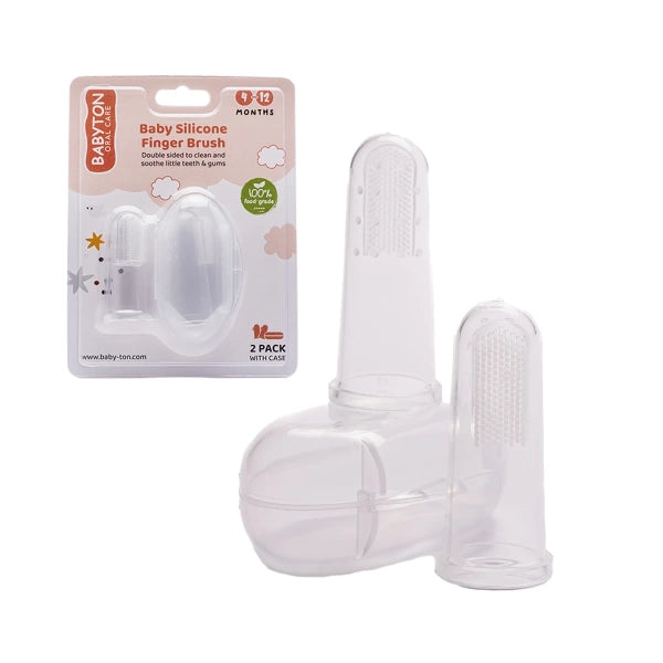 Silicone Vingertandenborstel 2 stuks