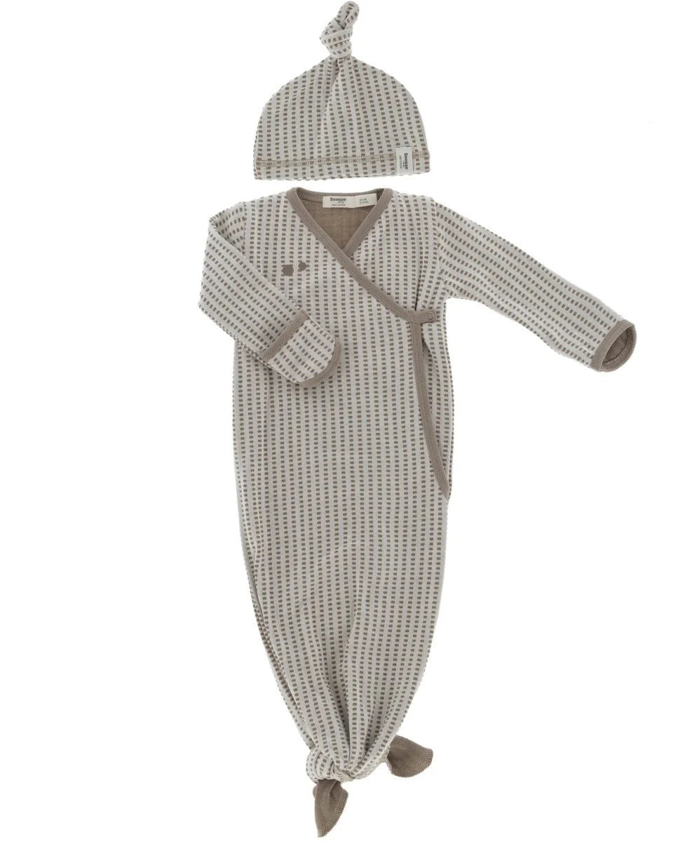 Snoozebaby  geboortepakje / cocoon incl mutsje - Warm Brown