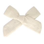Meisjes haarspeldje met knoop - white linen