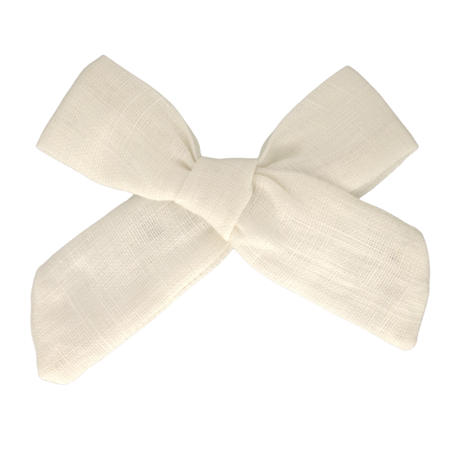 Meisjes haarspeldje met knoop - white linen