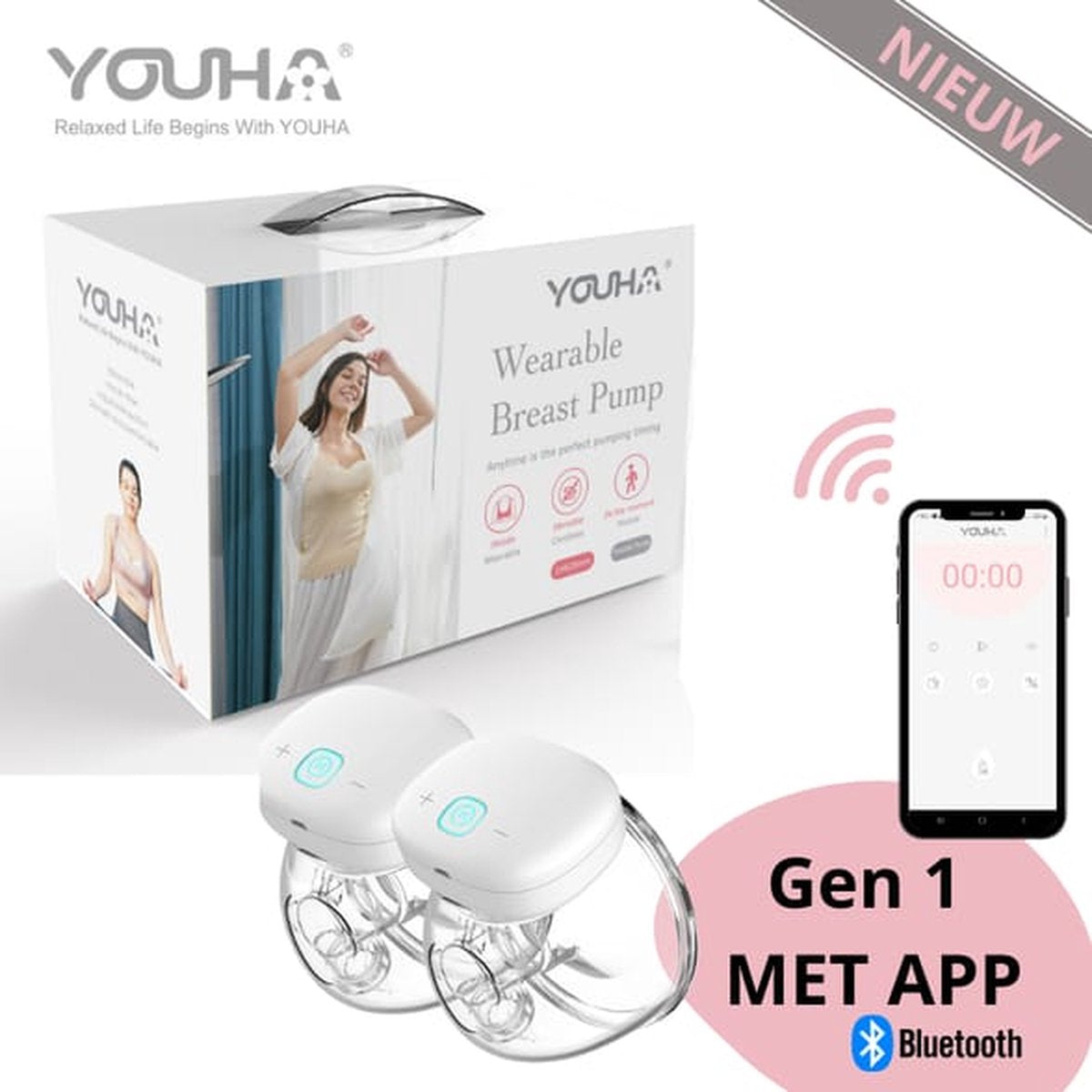 Youha The INs - Gen 1 dubbele borstkolven met app - 24 mm