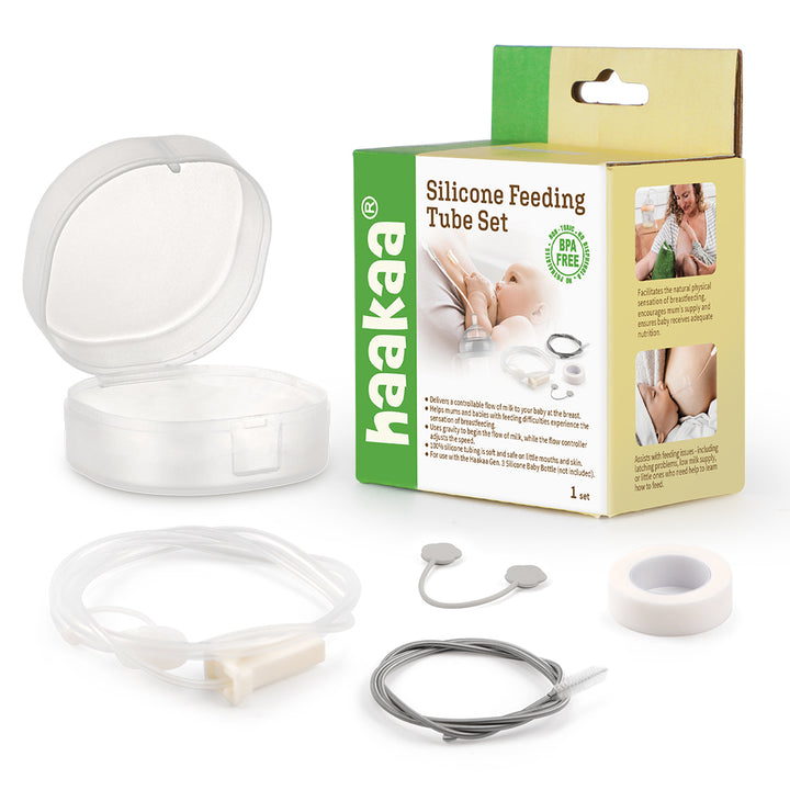 Haakaa Borstvoeding hulpset inclusief reinigingsborstel - Silicone Feeding Tube Set